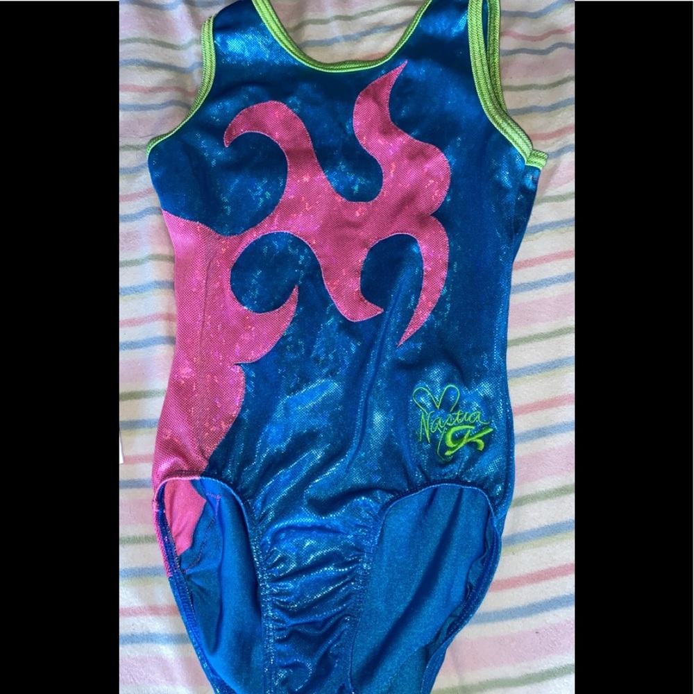 Gymnastics Leotard Nastia Liukin Pink and blue